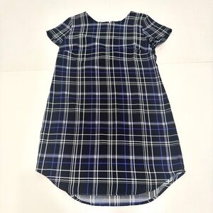 Cynthia rowley black plaid shift dress size 4